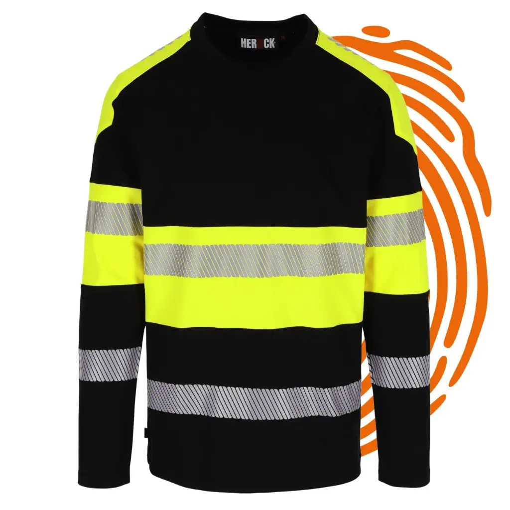 [25MTS2403BKYE-XS] T-shirt haute visibilité manches longues HEROCK Nimbus (XS)
