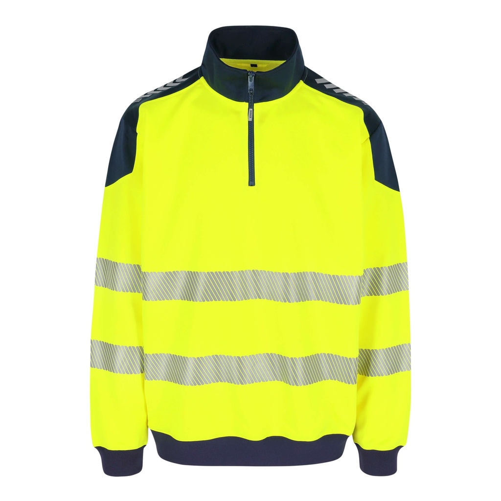 [25MSW2404YENY-XS] Sweatshirt haute visibilité HEROCK Janus (XS, Jaune/Bleu marine)