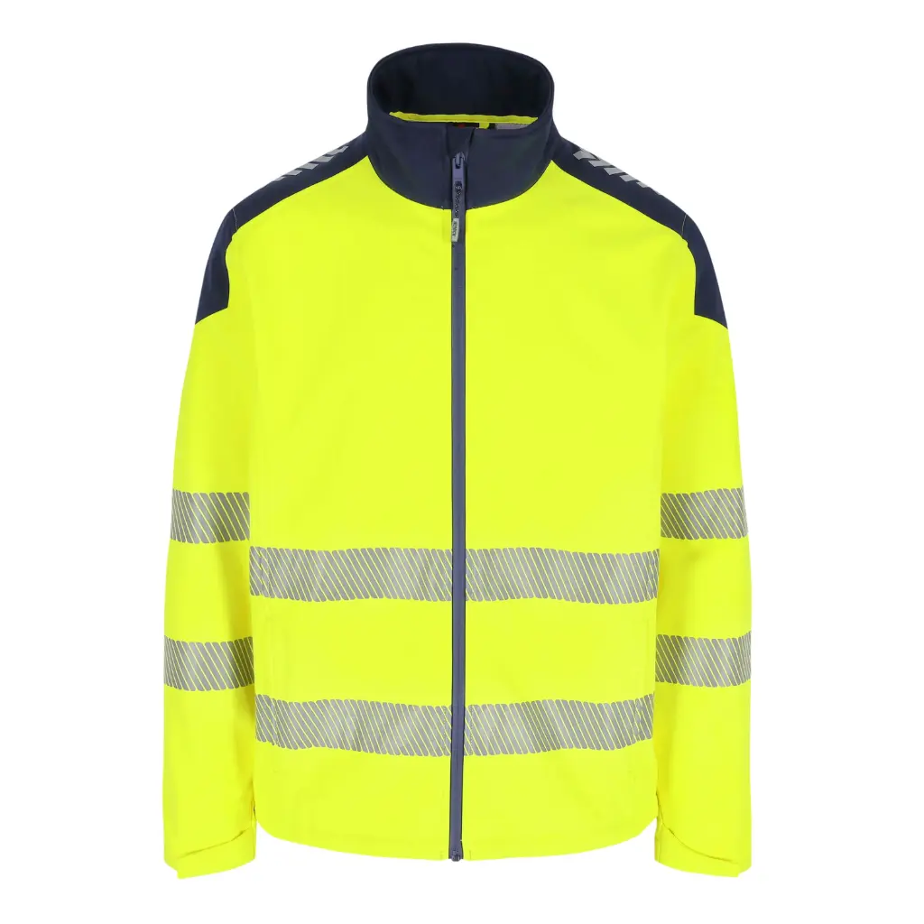 [25MJC2403YENY-XS] Veste softshell haute visibilité HEROCK Sirius (XS, Jaune/Bleu marine)