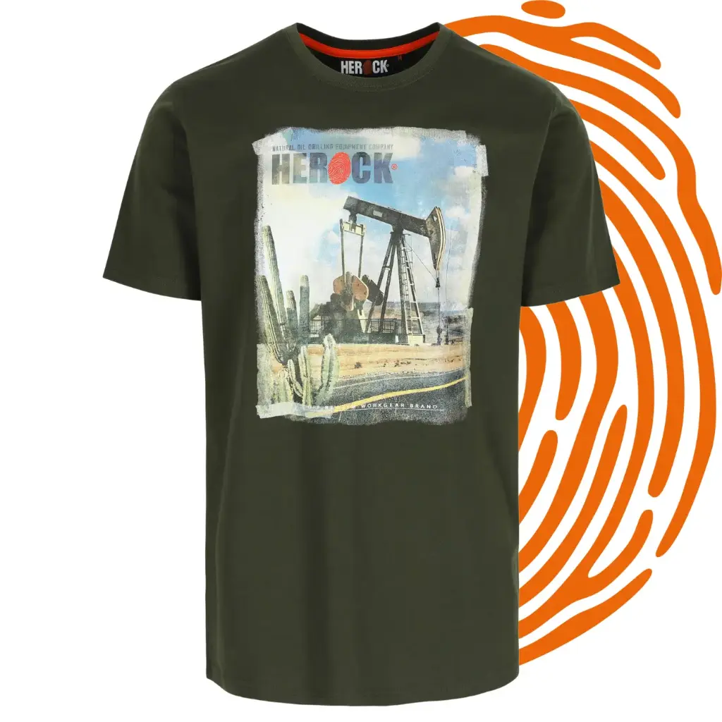 T-shirt manches courtes HEROCK Desert (XXXL / Kaki foncé) - LIQUIDATION