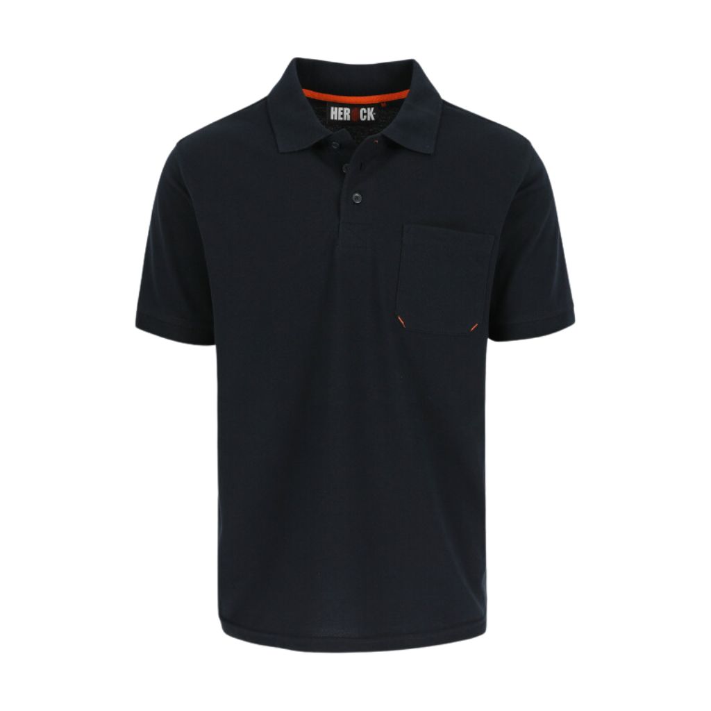 [21MPO0901NY-S] Polo manches courtes HEROCK Leo (S, Bleu Marine)