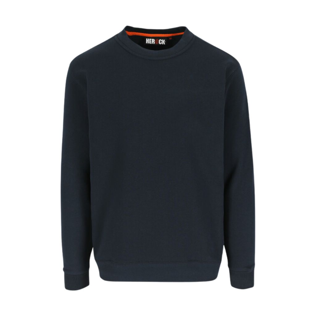 [21MSW1401NY-S] Sweatshirt col rond HEROCK Vidar (S, Bleu Marine)
