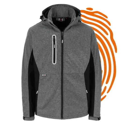 Veste softshell réfléchissante HEROCK Flexor (Taille : XXL / Gris) – LIQUIDATION